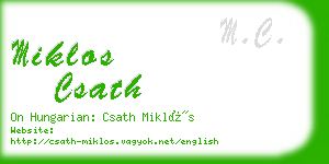 miklos csath business card